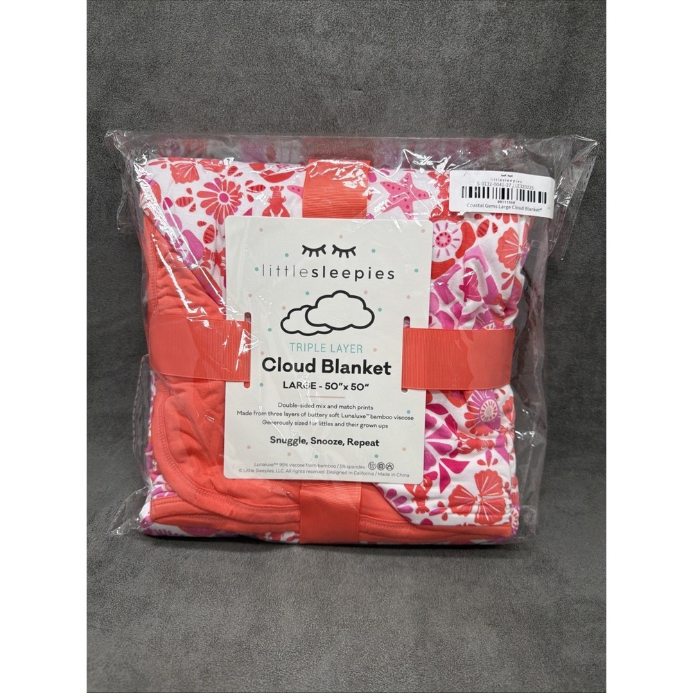 Little Sleepies Coastal Gems Triple Layer Double-Sided Cloud Blanket